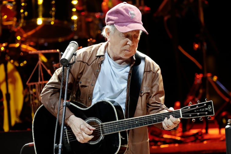 Paul Simon performs the first of three "Quiet Celebration" shows at the Academy of Music on Thursday night, June 26, 2025.