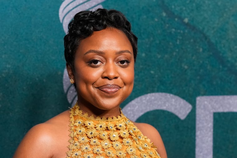 Quinta Brunson arrives at the 27th Costume Designers Guild Awards on Feb. 6, in Los Angeles. (AP Photo/Chris Pizzello)