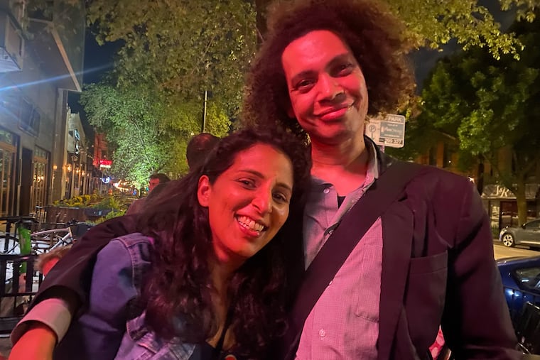 Author Nina Sharma, whose first book is "The Way You Make Me Feel," and her husband, poet Quincy Jones, author of "The T-Bone Series" and "How to Kill Yourself Instead of Your Children."