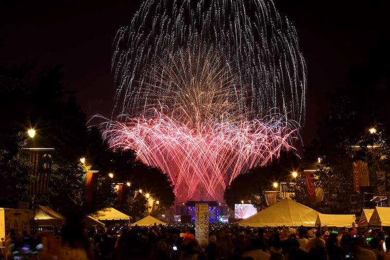 The 6-day Wawa Welcome America celebration ends with a grand finale fireworks display on the Benjamin Franklin Parkway Tuesday night.