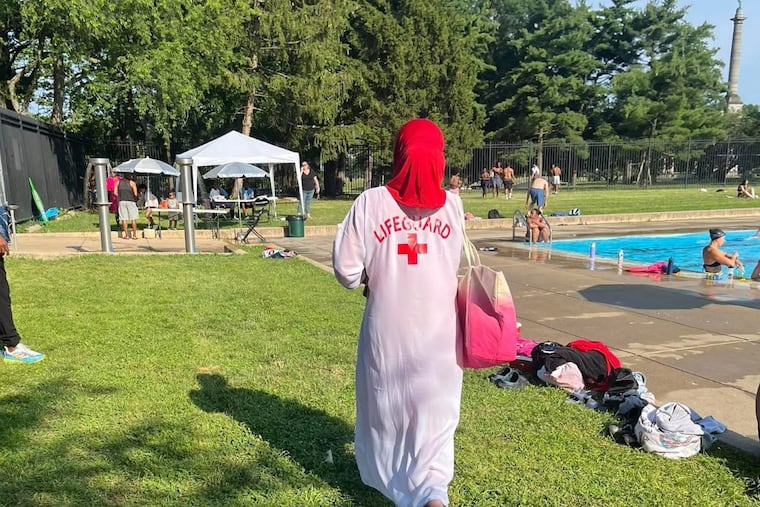 Sa'diyah Steward, a 16-year-old Philadelphia lifeguard, sparked a heated debate over her custom swim cover-up.
