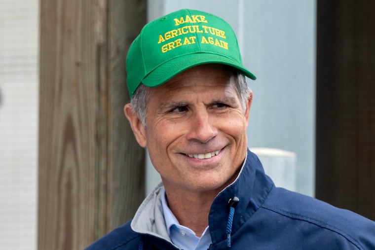 U.S. Representative Dan Meuser, visiting a dairy farm in Lebanon County in April, would have support from President Donald Trump if he decides to run for Pennsylvania governor in 2026.