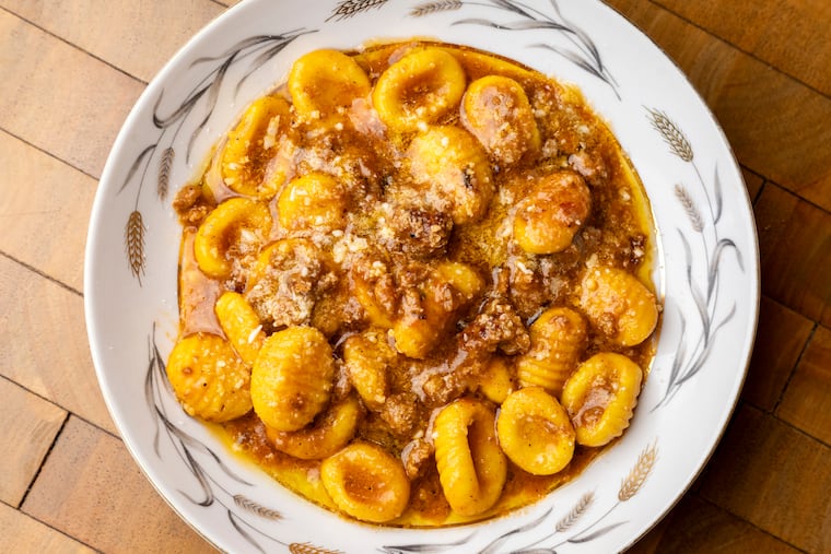 Malloreddus with pork and saffron ragù at Fiore in Philadelphia.