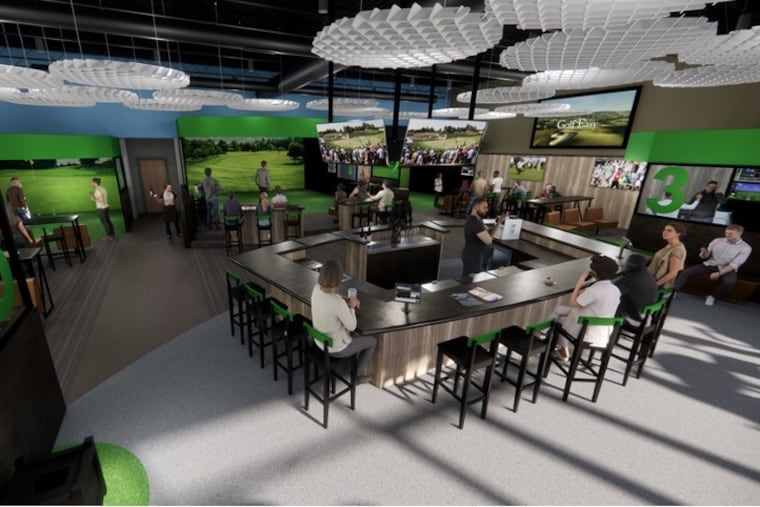 A rendering of a TruGolf location.