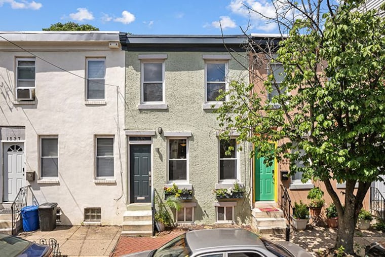 The exterior of the two-bedroom home.