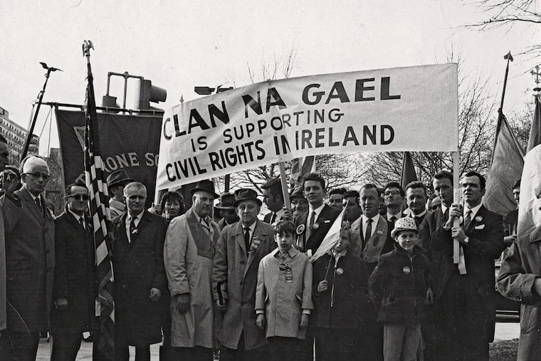 Clan-na-Gael, an Irish nationalist group, celebrated at the St. Patrick's Day parade in Philadelphia in 1970. Some members pictured here would go on to join NORAID, which funded humanitarian aid and also sent guns to the IRA.