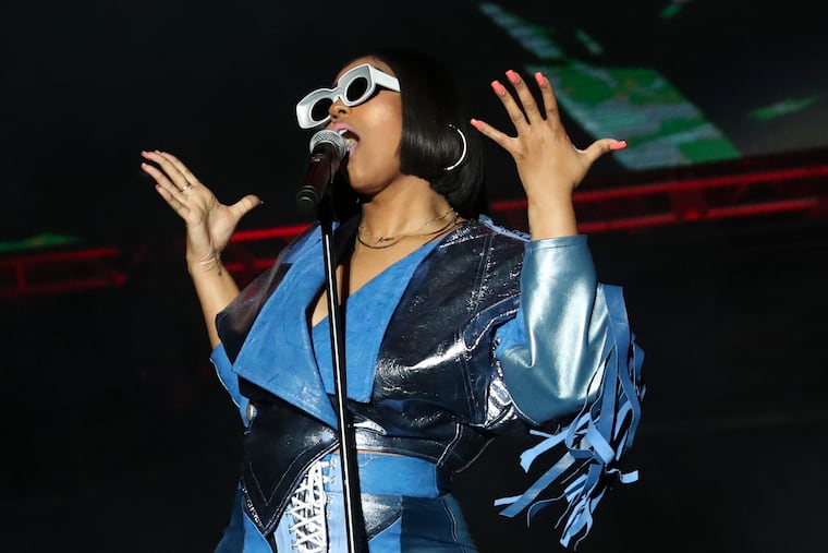 Jazmine Sullivan, a Philly native, performs at the Roots Picnic at the Mann Center in Philadephia on Saturday, June 4, 2022.