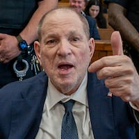 Harvey Weinstein appears in state court in Manhattan for his retrial on Wednesday in New York.