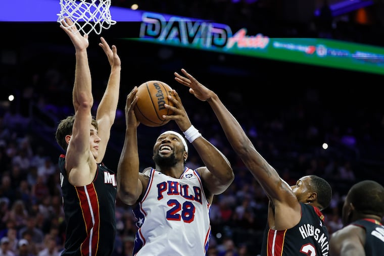 Guerschon Yabusele averaged career highs of 11 points and 5.6 rebounds with the Sixers this season. 