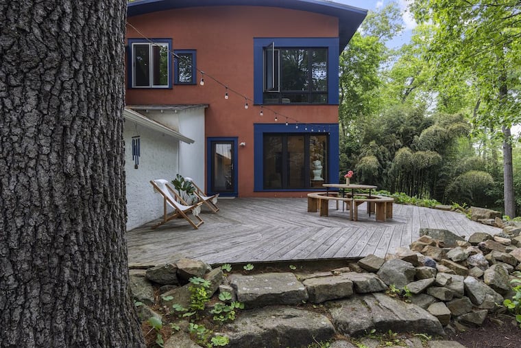 The deck outside the Chester County house.